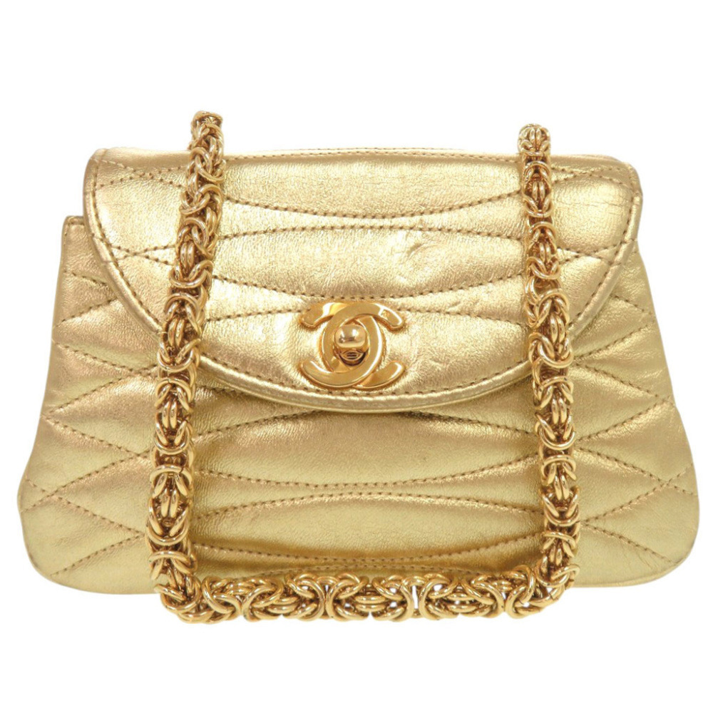 Chanel Coco Mark Lambskin Gold Hardware Chain Bag 0195CHANEL